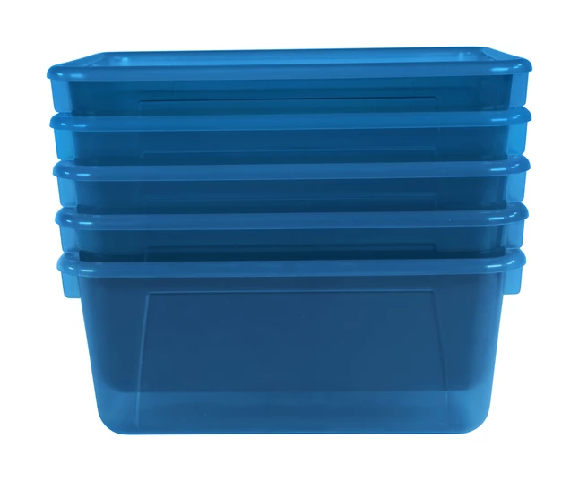 Budget ๐ School Smart Storage Tray, 7-7/8 X 12-1/4 X 5-3/8 Inches, Translucent Teal, Pack Of 5 ๐คฉ