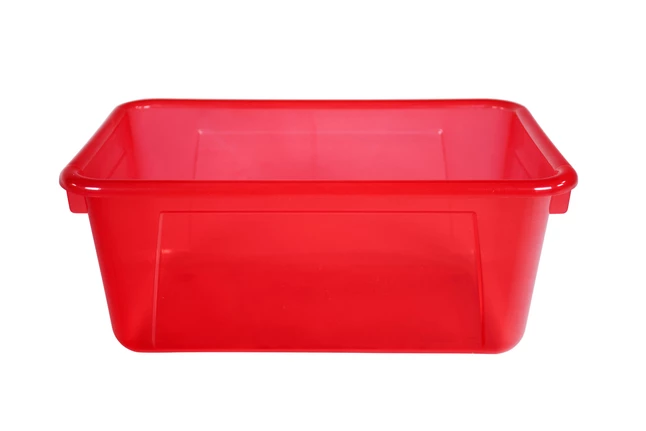 Buy ๐ School Smart Storage Tray, 7-7/8 X 12-1/4 X 5-3/8 Inches, Translucent Red, Pack Of 5 ๐ - Image 4
