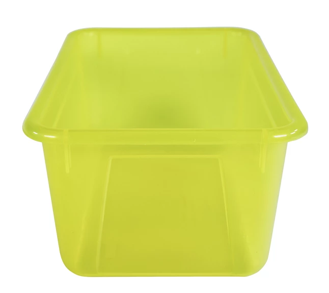 Outlet ๐งจ School Smart Storage Tray, 7-7/8 X 12-1/4 X 5-3/8 Inches, Translucent Yellow, Pack Of 5 ๐ - Image 2