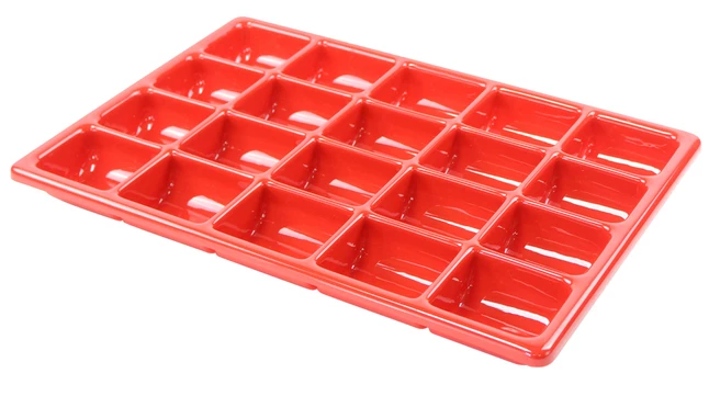 Coupon โ Shirley K's Storage Tray, 20 Compartments, 17-1/2 X 12-1/4 X 1-1/2 Inches, Red ๐ - Image 2