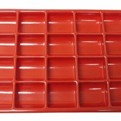 Coupon ⌛ Shirley K's Storage Tray, 20 Compartments, 17-1/2 X 12-1/4 X 1-1/2 Inches, Red 👏