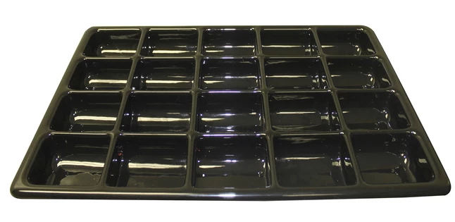 Discount ๐ Shirley K's Storage Tray, 20 Compartments, 17-1/2 X 12-1/4 X 1-1/2 Inches, Black ๐งจ