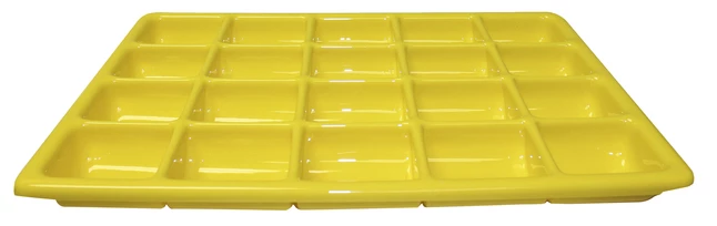 Best Sale 😀 Shirley K's Storage Tray, 20 Compartments, 17-1/2 X 12-1/4 X 1-1/2 Inches, Yellow 🔥