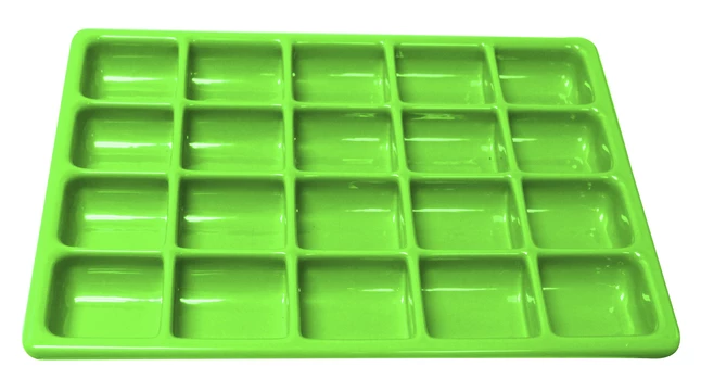 Coupon โค๏ธ Shirley K's Storage Tray, 20 Compartments, 17-1/2 X 12-1/4 X 1-1/2 Inches, Green ๐