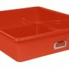 Coupon ❤️ Shirley K's Storage Tray, 21 X 19 X 4-1/2 Inches, Red 🔥