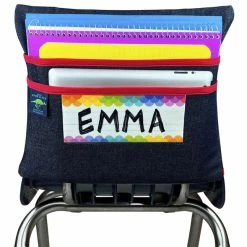 Promo 😀 Aussie Pouch Chair Pocket With Double Pocket Design And Name Tag Pocket, Large, 17 Inches, Red Trim 😍