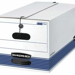 Best Pirce ✨ Bankers Box File Storage Box, Letter Size, 10 X 12 X 24 Inches, White/Blue, Pack Of 20 👏