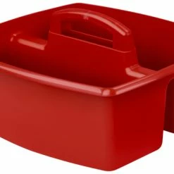 Hot Sale 🧨 Storex Large Caddy, 13 X 11 X 6-3/8 Inches, Red, Pack Of 6 😉
