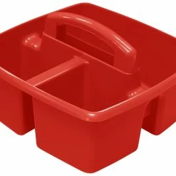 Promo ❤️ Storex Small Caddy, 9-1/4 X 9-1/4 X 5-1/4 Inches, Red, Pack Of 6 🛒