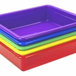Wholesale 😉 School Smart Storage Tray, Letter Size, 10-3/4 X 13-1/4 X 3 Inches, Assorted Colors, Pack Of 5 🥰