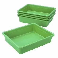 Cheap 🔔 School Smart Storage Tray, Letter Size, 10-3/4 X 13-1/4 X 3 Inches, Green, Pack Of 5 ⭐