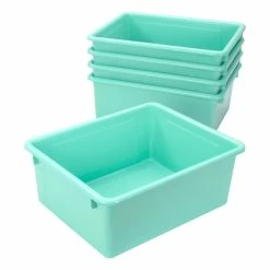 Cheapest ❤️ School Smart Storage Tray, Letter Size, 10-3/4 X 13-3/8 X 5-1/4 Inches, Teal, Pack Of 5 🛒