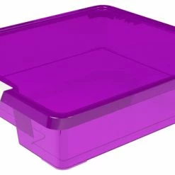 Best Sale π Storex Classroom Project Box, 13-1/4 X 15-1/4 X 3-1/4 Inches, Transparent Purple, Pack Of 5 β