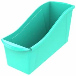 Cheap ✔️ Storex Interlocking Book Bin, Large, 14-1/4 X 5-1/4 X 7 Inches, Teal 🥰