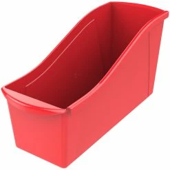 Budget 😀 Storex Interlocking Book Bin, Large, 14-1/4 X 5-1/4 X 7 Inches, Red 😍