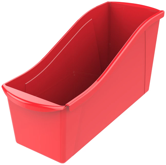 Budget ๐ Storex Interlocking Book Bin, Large, 14-1/4 X 5-1/4 X 7 Inches, Red ๐