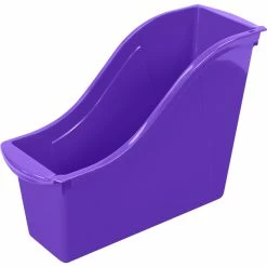 Promo ⭐ Storex Interlocking Book Bin, Small, 11-3/4 X 4-1/2 X 8-1/2 Inches, Purple 🎉