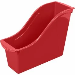 Buy 🔔 Storex Interlocking Book Bin, Small, 11-3/4 X 4-1/2 X 8-1/2 Inches, Red, Pack Of 6 🎉
