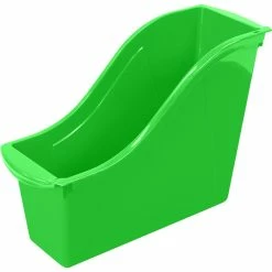 New π Storex Interlocking Book Bin, Small, 11-3/4 X 4-1/2 X 8-1/2 Inches, Green, Pack Of 6 π