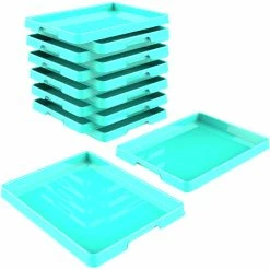 Hot Sale 💯 Storex Sorting And Crafts Tray, 12 X 16 Inches, Teal, Pack Of 12 ⭐