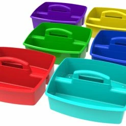Best Pirce 🔔 Storex Large Supplies Caddy, 11-1/4 X 4-1/4 X 4-1/2 Inches, Assorted Colors, Set Of 6 😀
