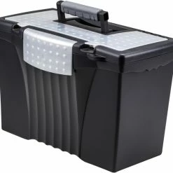 Budget 🎉 Storex File Storage Box With Organizer Lid, Letter/Legal, Black/Clear 🎉