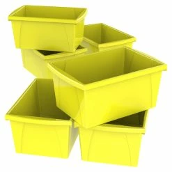 Best Pirce 😉 Storex Classroom Storage Bin, 5-1/2 Gallon, Yellow, Pack Of 6 ⭐