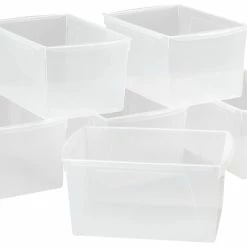 Best reviews of ✔️ Storex Interlocking Book Bins, Double Wide, 14-1/2 X 9-1/5 X 7 Inches, Translucent, Pack Of 6 🔔