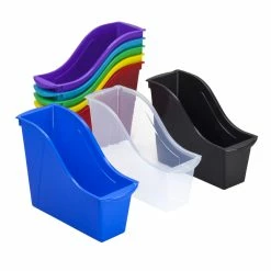 Cheap 🌟 Storex Interlocking Book Bin, Small, 11-3/4 X 4-1/2 X 8-1/2 Inches, Assorted, Set Of 8 🤩