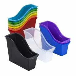 Discount 🤩 Storex Interlocking Book Bin, Small, 11-3/4 X 4-1/2 X 8-1/2 Inches, Assorted, Set Of 10 🥰