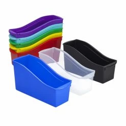 Hot Sale 🛒 Storex Interlocking Book Bin, Large, 14-1/4 X 5-1/4 X 7 Inches, Assorted, Set Of 8 😉