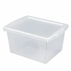 Budget 🧨 Storex Classroom Storage Bin With Lid, 4 Gallon, Translucent 🎉