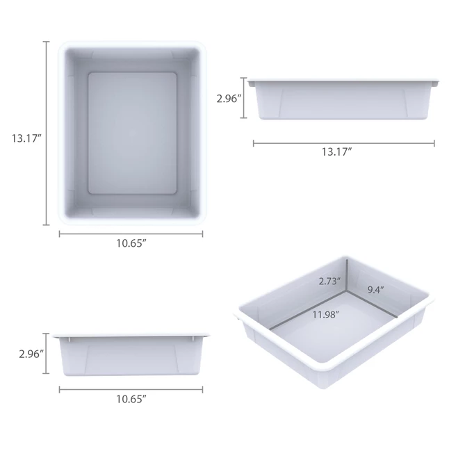 Hot Sale โจ School Smart Storage Tray, Letter Size, 10-3/4 X 13-1/4 X 3 Inches, White ๐ - Image 2