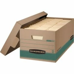 Budget 😉 Fellowes Bankers Box Store/File Storage Box, 12 X 24 X 10 Inches, Kraft/Green, Pack Of 12 ✨
