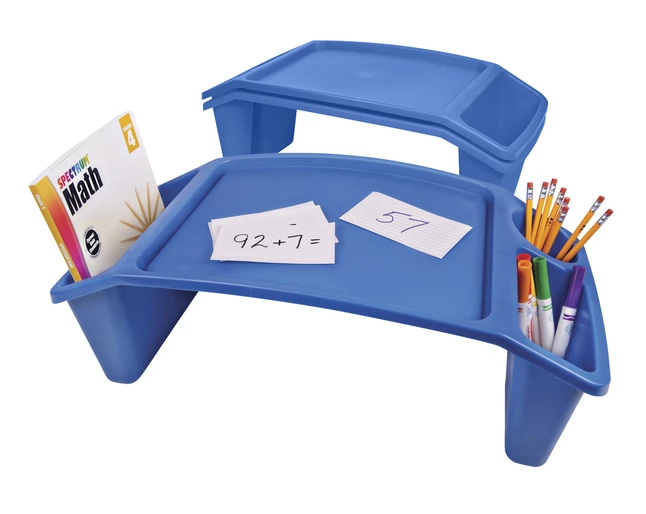 Hot Sale 🌟 Deflect-O Deflecto Antimicrobial Lap Trays, Blue, Pack Of 6 😍 - Image 3