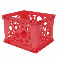 Hot Sale ⌛ Storex Mini Crate, 9 X 7.75 X 6 Inches, Red, Pack Of 24 😉