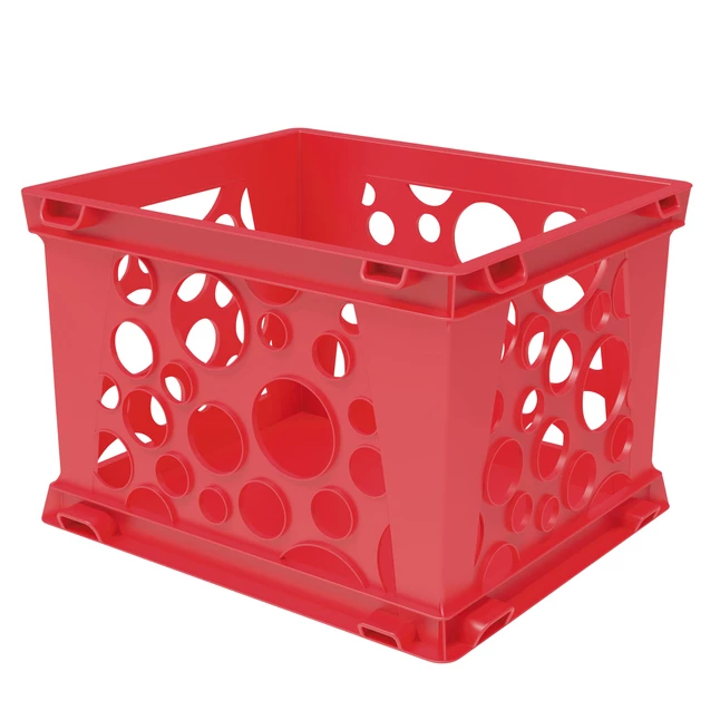 Hot Sale โ Storex Mini Crate, 9 X 7.75 X 6 Inches, Red, Pack Of 24 ๐