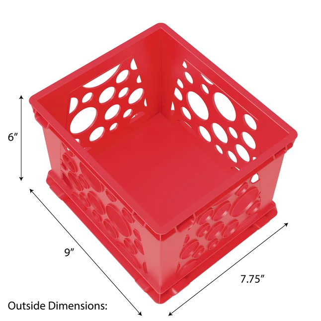 Hot Sale โ Storex Mini Crate, 9 X 7.75 X 6 Inches, Red, Pack Of 24 ๐ - Image 2