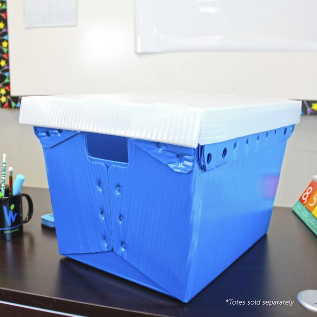 Promo ๐คฉ Flipside Plastic Storage Postal Tote Lid, Translucent, Pack Of 4 โ๏ธ - Image 2