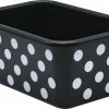 Cheapest 🎉 Teacher Created Resources White Polka Dots On Black Small Plastic Storage Bin 💯