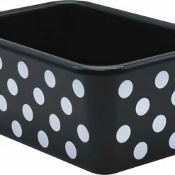 Cheapest 🎉 Teacher Created Resources White Polka Dots On Black Small Plastic Storage Bin 💯