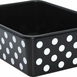 Best deal 🤩 Teacher Created Resources White Polka Dots On Black Large Plastic Storage Bin 💯