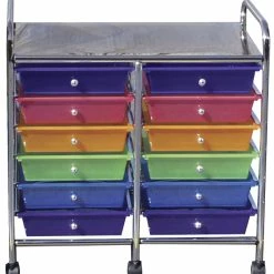 New ⭐ *Non-Branded Mobile Organizer, 12 Drawers, 25 X 26 X 15-1/4 Inches, Multiple Colors 🤩