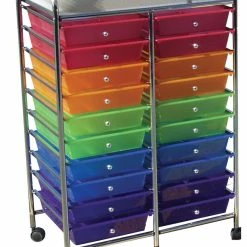 New 💯 *Non-Branded Mobile Organizer, 20 Drawers, 25 X 38 X 15-1/4 Inches, Multiple Colors 😀